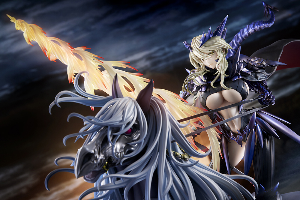 Illustration de la 3éme ascension de la carte Lancer/Altria Pendragon (Alter) issue du jeu "Fate/Grand Order"