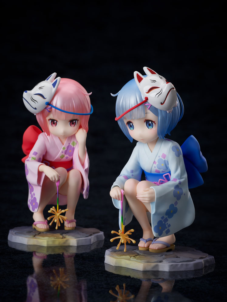 Figurine Re: Zero kara Hajimeru Isekai Seikatsu - Ram et Rem - Ver. Childhood Summer Memories - F:Nex - FuRyu