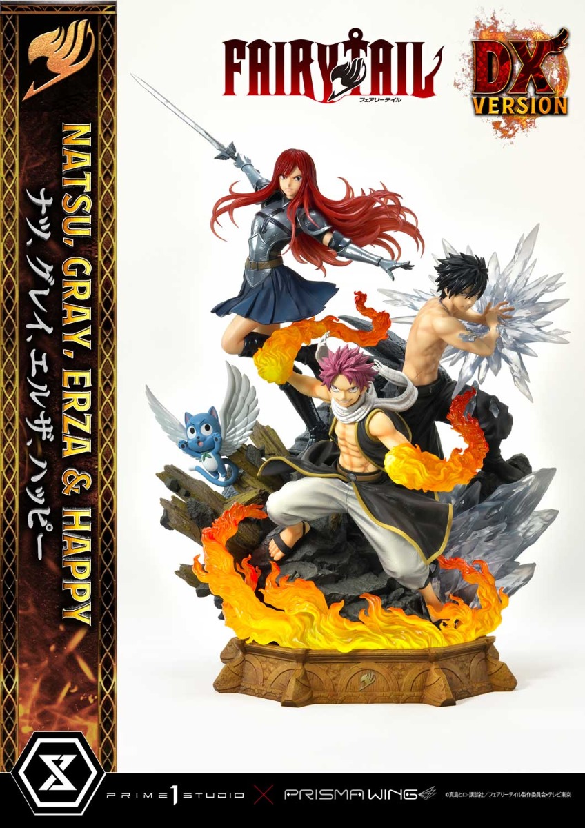 Figurine Fairy Tail - Erza Scarlet / Gray Fullbuster / Happy / Natsu Dragneel - 1/7 - Prisma Wing - Prime 1 Studio