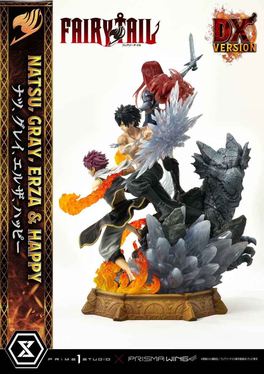 Figurine Fairy Tail - Erza Scarlet / Gray Fullbuster / Happy / Natsu Dragneel - 1/7 - Prisma Wing - Prime 1 Studio