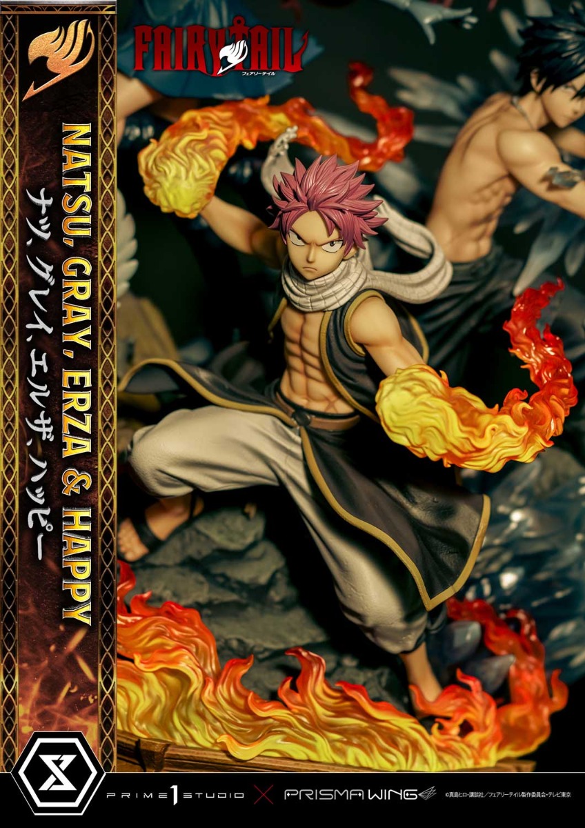 Figurine Fairy Tail - Erza Scarlet / Gray Fullbuster / Happy / Natsu Dragneel - 1/7 - Prisma Wing - Prime 1 Studio