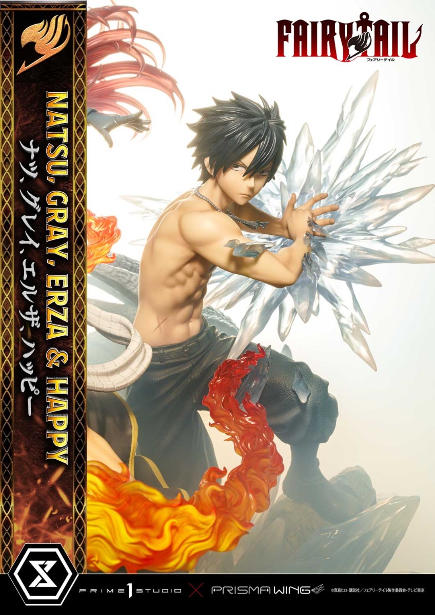 Figurine Fairy Tail - Erza Scarlet / Gray Fullbuster / Happy / Natsu Dragneel - 1/7 - Prisma Wing - Prime 1 Studio