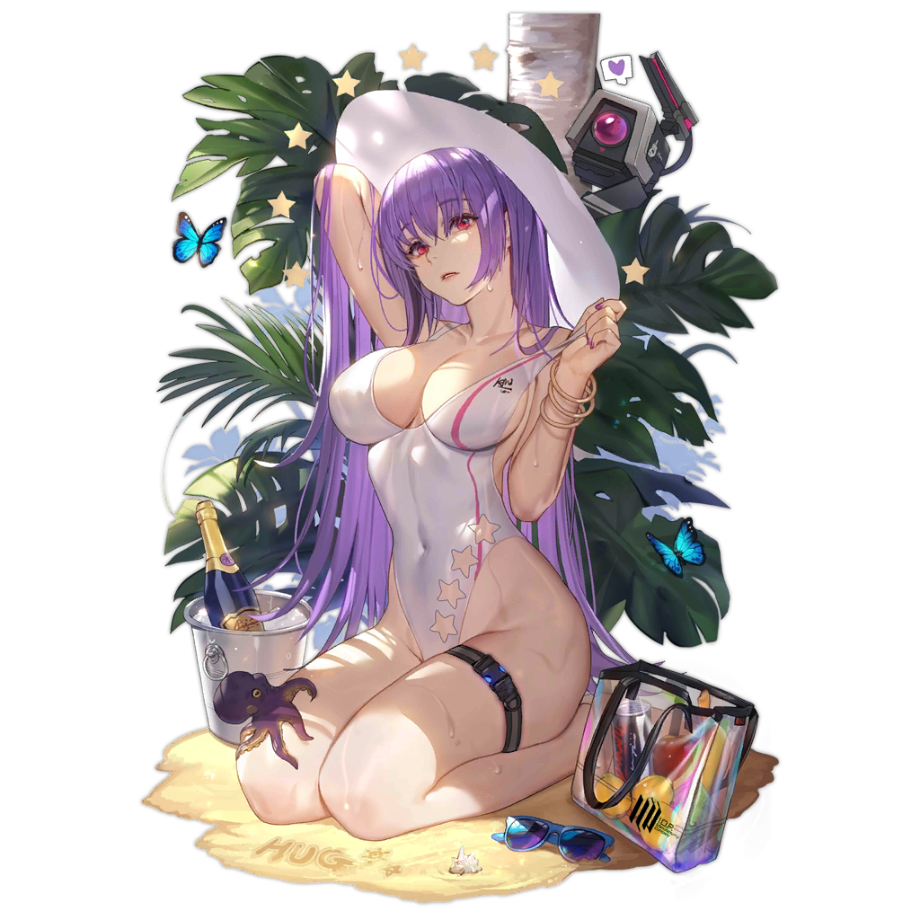 Illustration du skin "Cape of Fluttering Dreams", du personnage : ZB-26, disponible dans le jeu Girls' Frontline, dessinée par Whoisshe