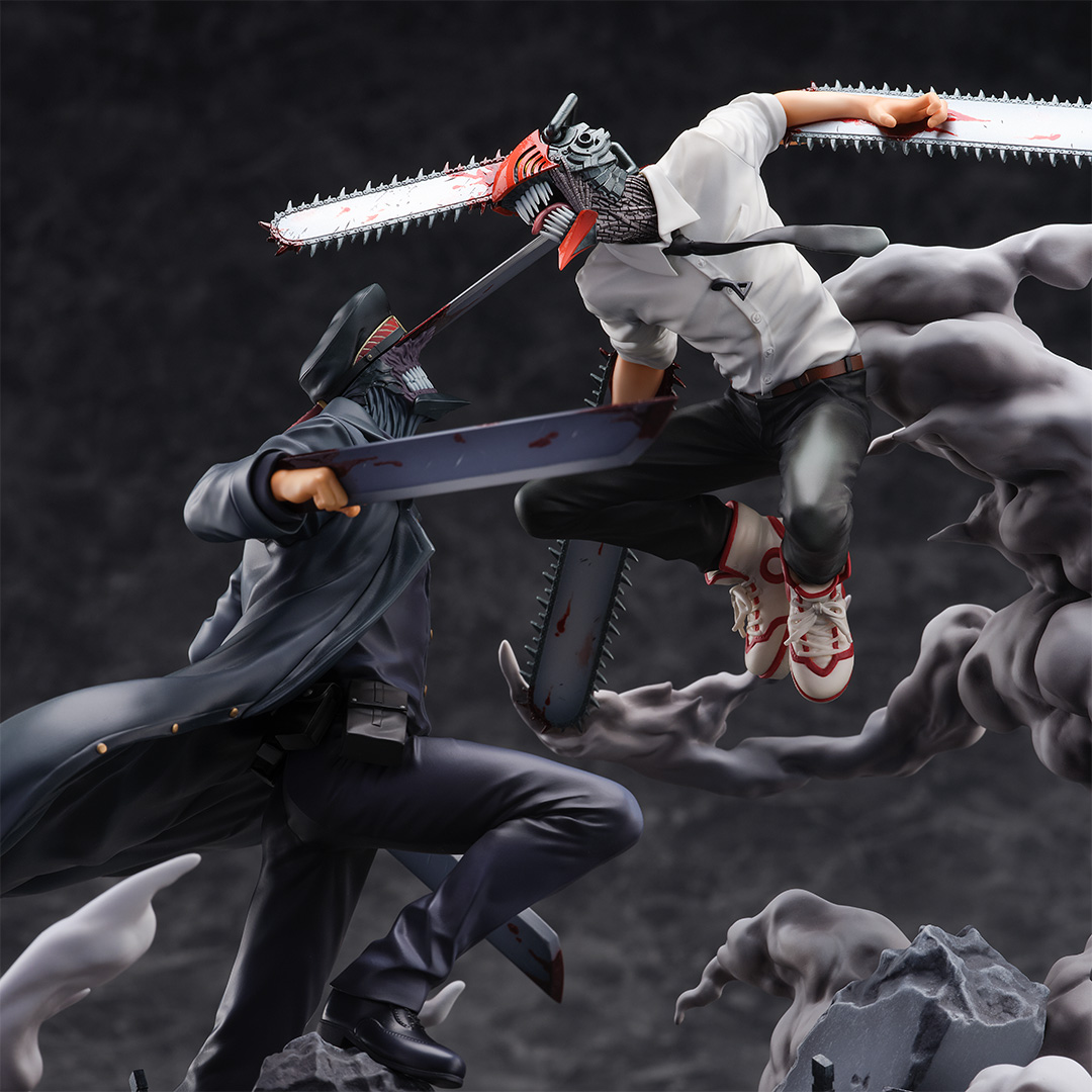 Figurine Chainsaw Man - Chainsaw Man (Denji) VS Katana Man (Samouraï Sword) - S-Fire / Super Situation Figure - Sega