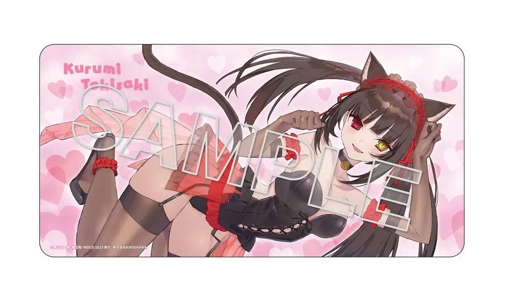 Illustration créée pour la Date A Bullet NOCO Art Collection NIGHTMARE qui met en scène Kurumi Tokisaki en lingerie avec des oreilles de chat.