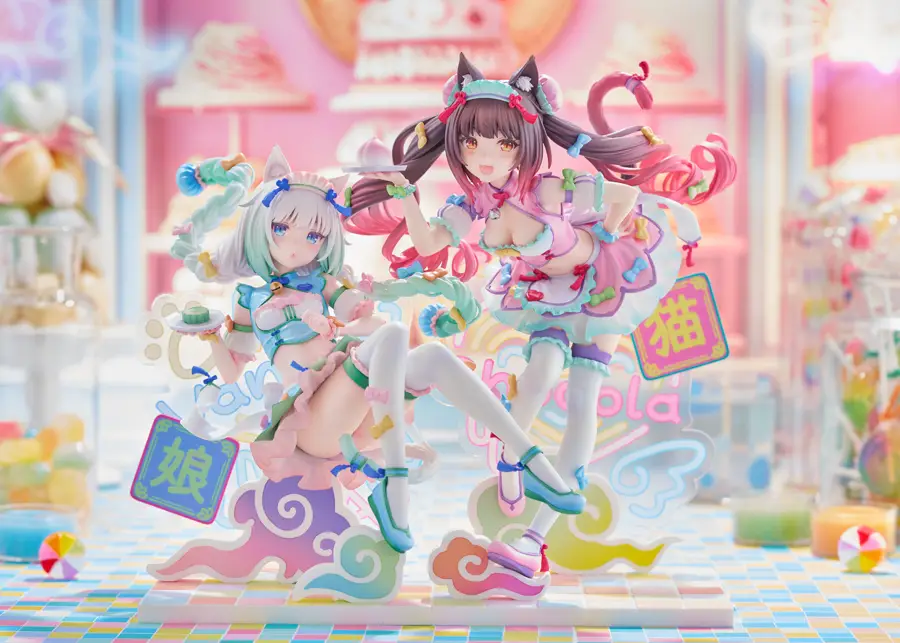Figurine Nekopara - Chocola et Vanilla - Ver. Dreamy China Maid - 1/7 - Claynel