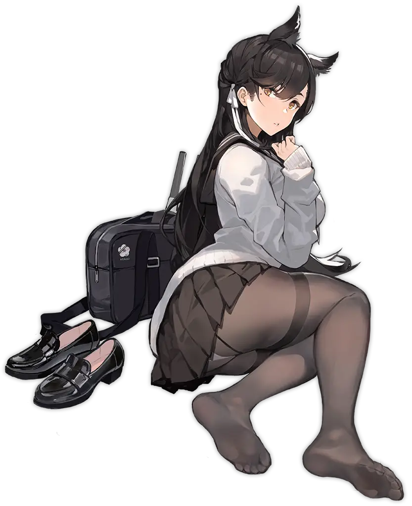 Illustration dessinée par 木shiyo (@Kishiyo1943), représentant le Croiseur Lourd de la faction Sakura Empire du jeu Azur Lane, Atago dans son skin School Traumerei.