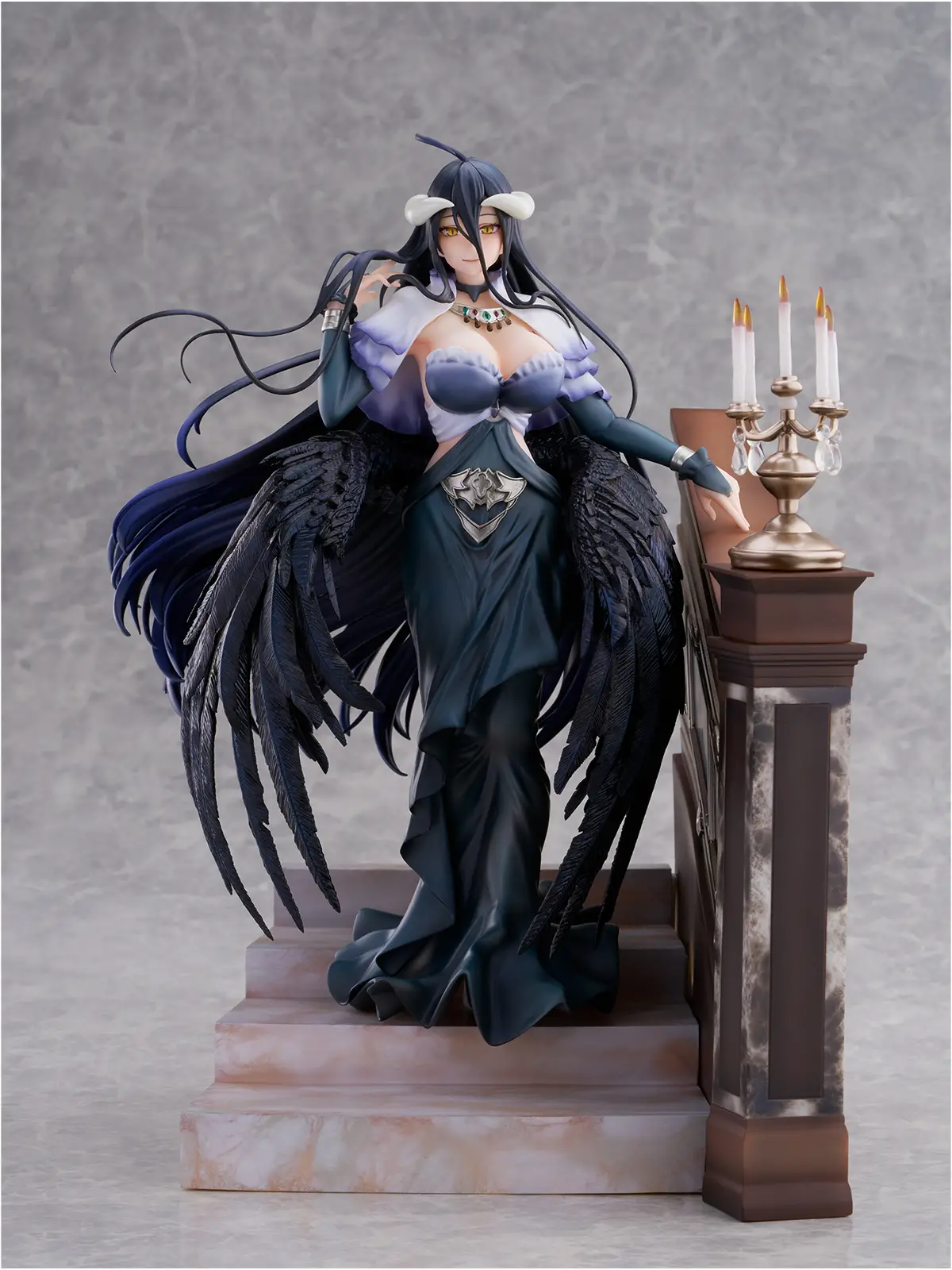 Figurine Overlord - Albedo - Ver. Shikkoku no Dress - Shibuya Scramble Figure - Alpha Satellite eStream