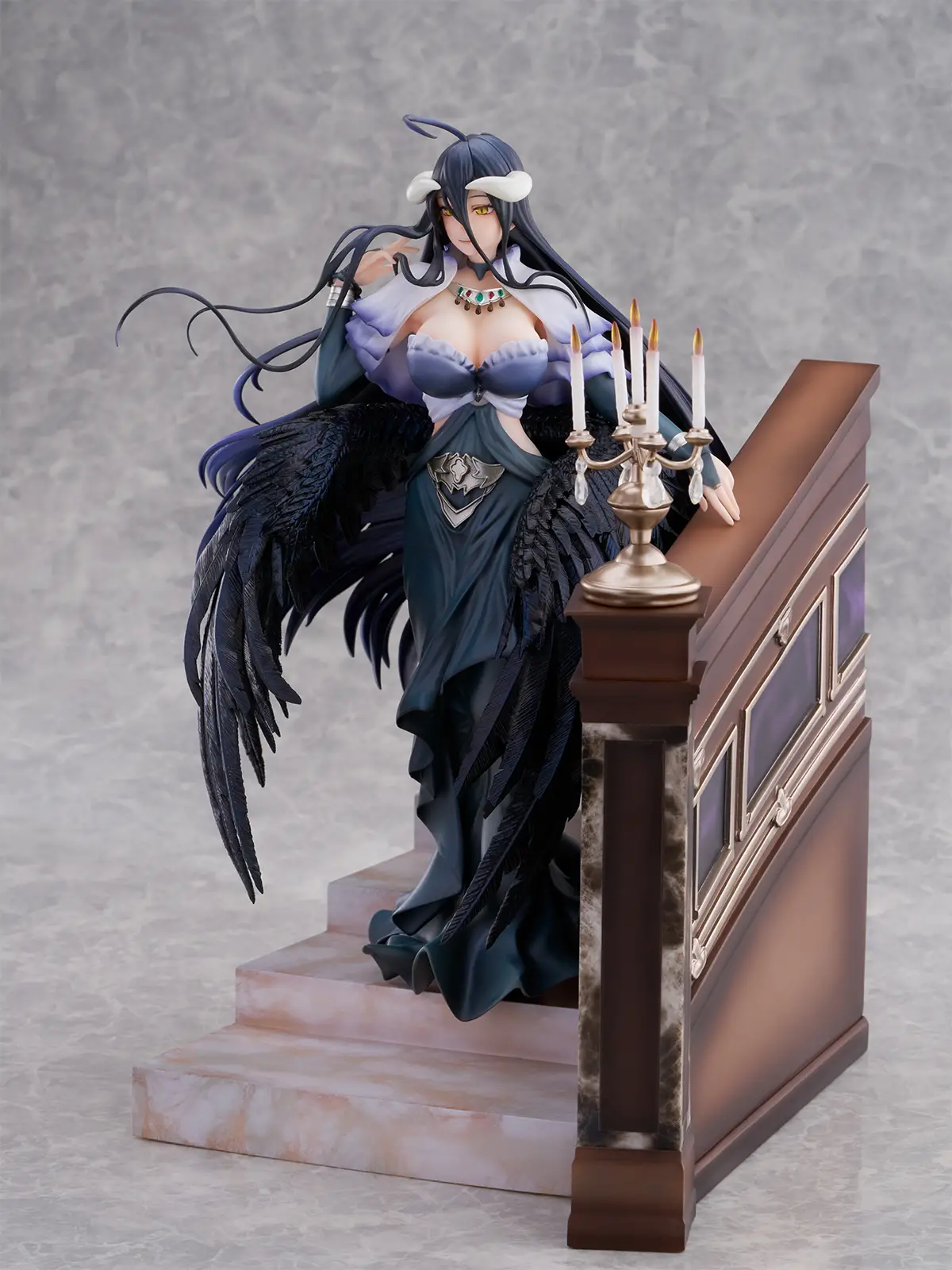 Figurine Overlord - Albedo - Ver. Shikkoku no Dress - Shibuya Scramble Figure - Alpha Satellite eStream