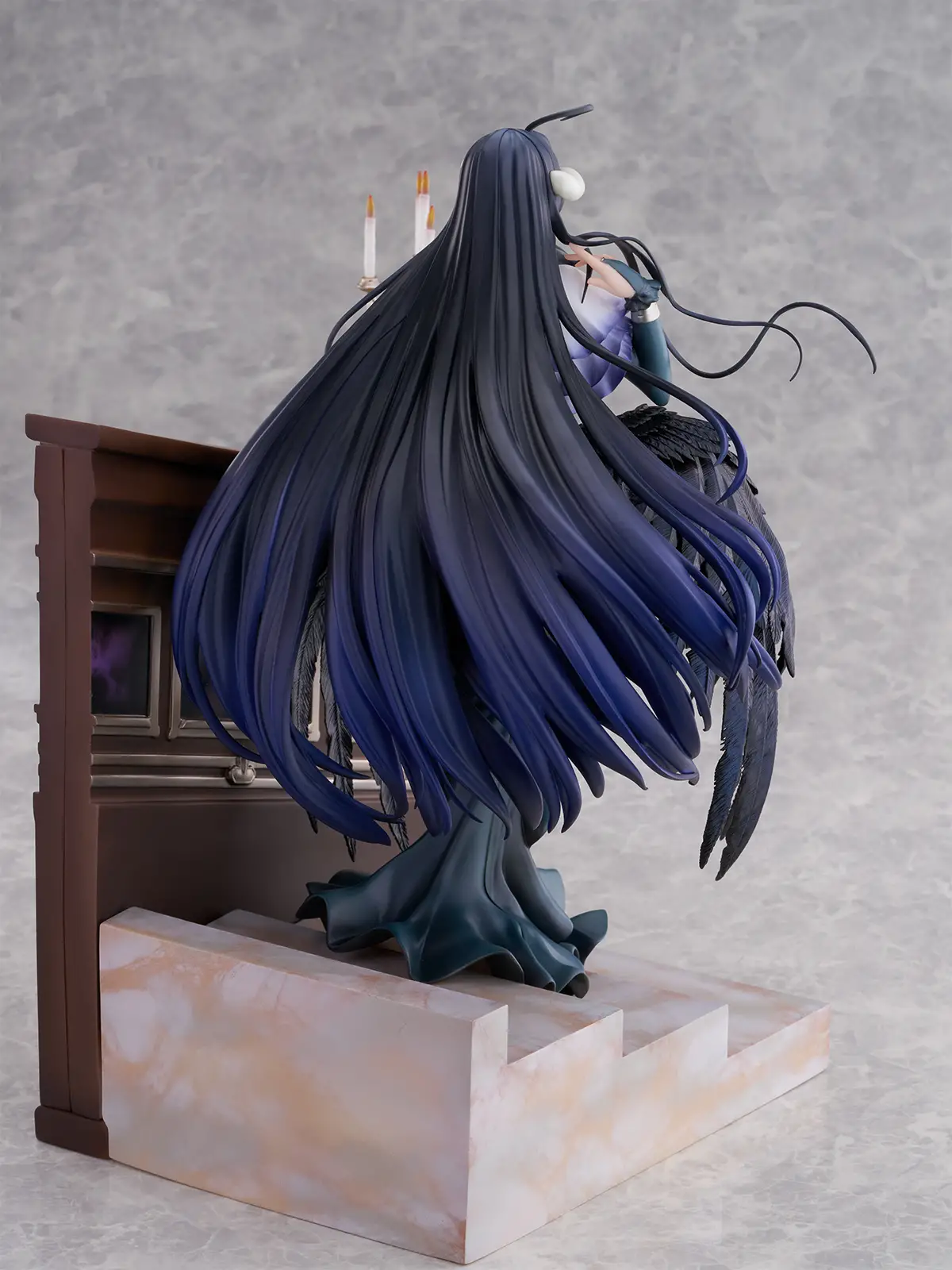 Figurine Overlord - Albedo - Ver. Shikkoku no Dress - Shibuya Scramble Figure - Alpha Satellite eStream