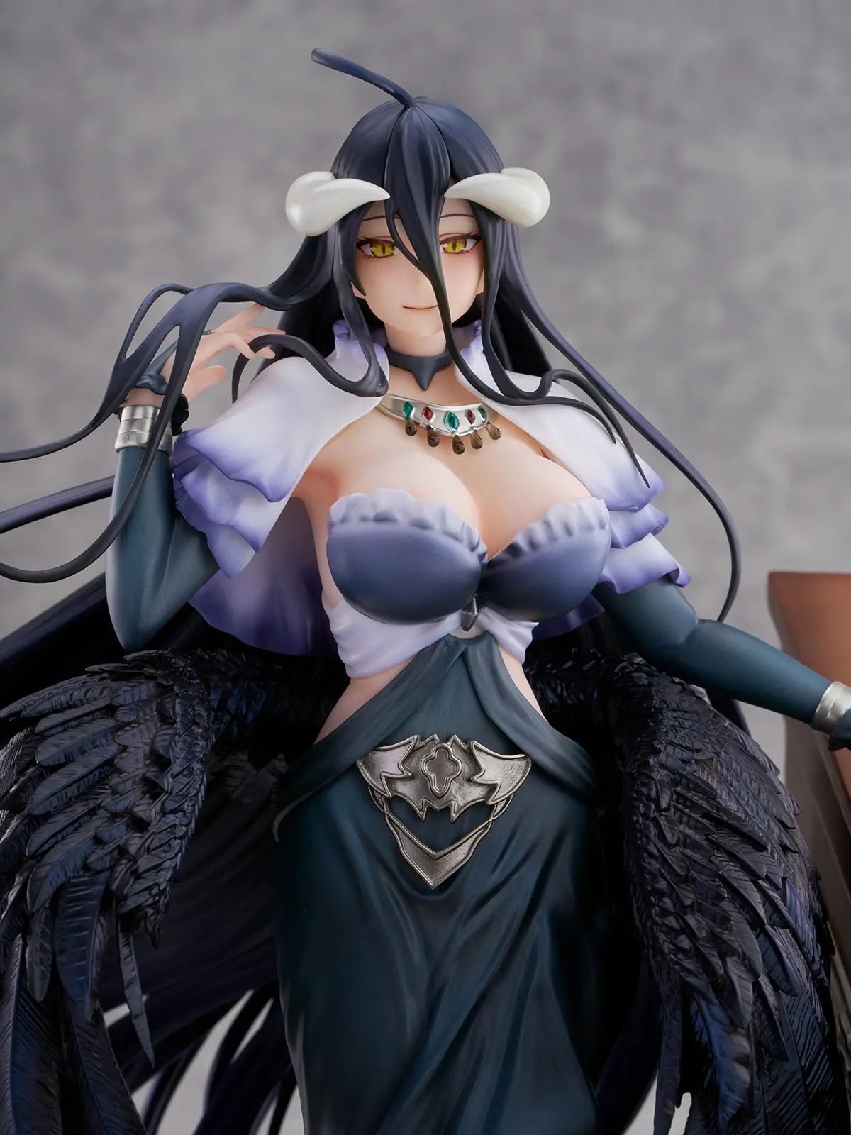 Figurine Overlord - Albedo - Ver. Shikkoku no Dress - Shibuya Scramble Figure - Alpha Satellite eStream