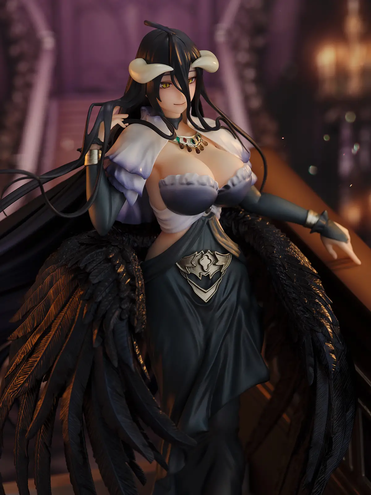Figurine Overlord - Albedo - Ver. Shikkoku no Dress - Shibuya Scramble Figure - Alpha Satellite eStream