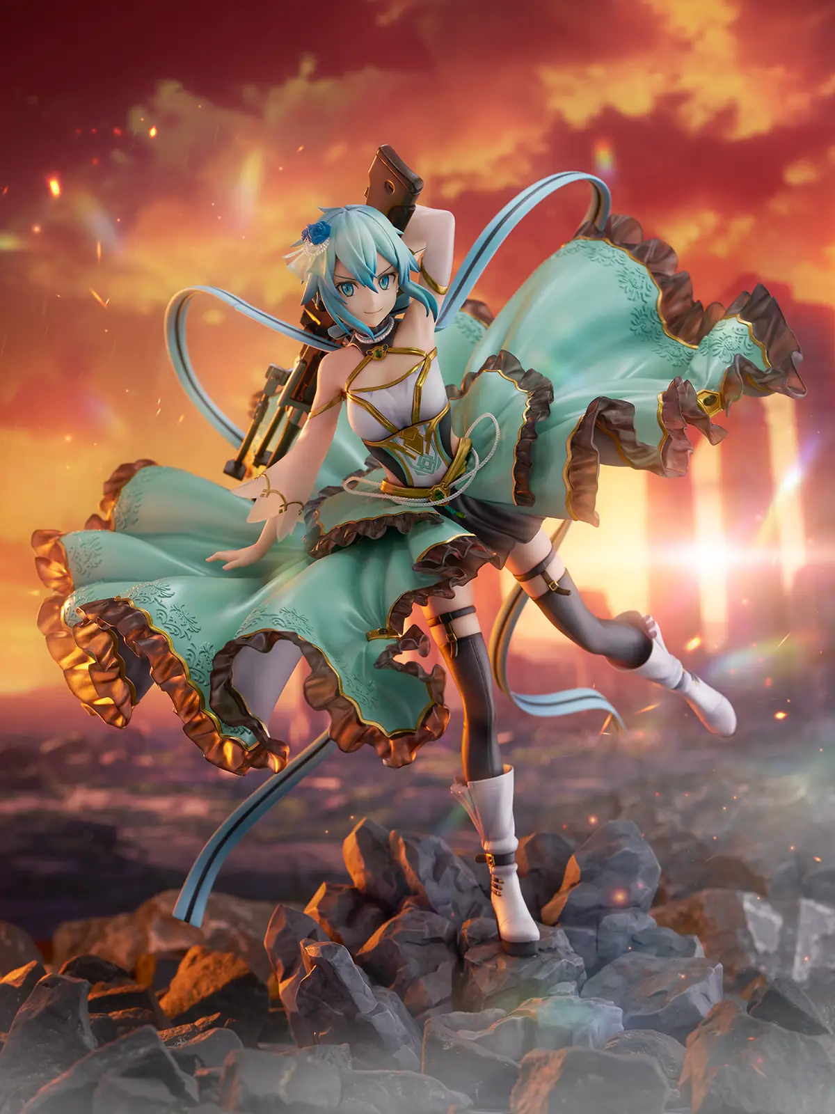 Figurine Sword Art Online - Shino Asada (Sinon) - Ver. Crystal Dress - 1/7 - Shibuya Scramble Figure - Alpha Satellite/eStream