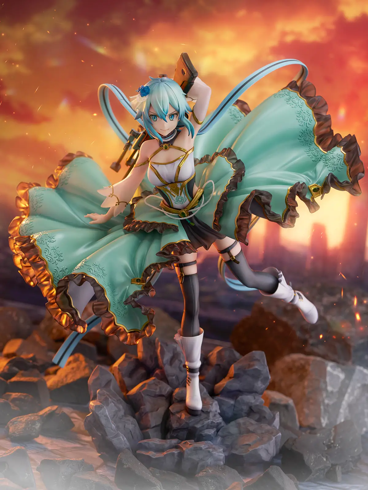 Figurine Sword Art Online - Shino Asada (Sinon) - Ver. Crystal Dress - 1/7 - Shibuya Scramble Figure - Alpha Satellite/eStream