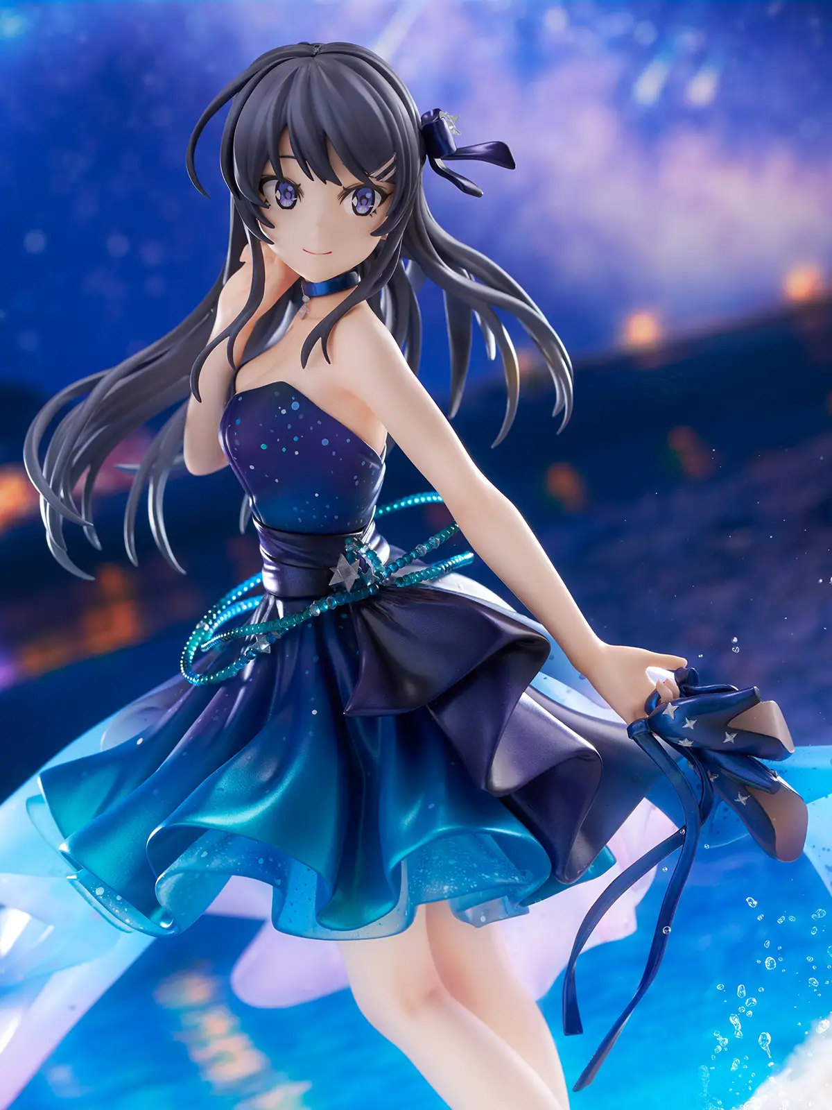 Figurine Rascal Does Not Dream of Bunny Girl Senpai - Mai Sakurajima - Ver. Starry Dress - 1/7 - Shibuya Scramble Figure - Alpha Satellite eStream