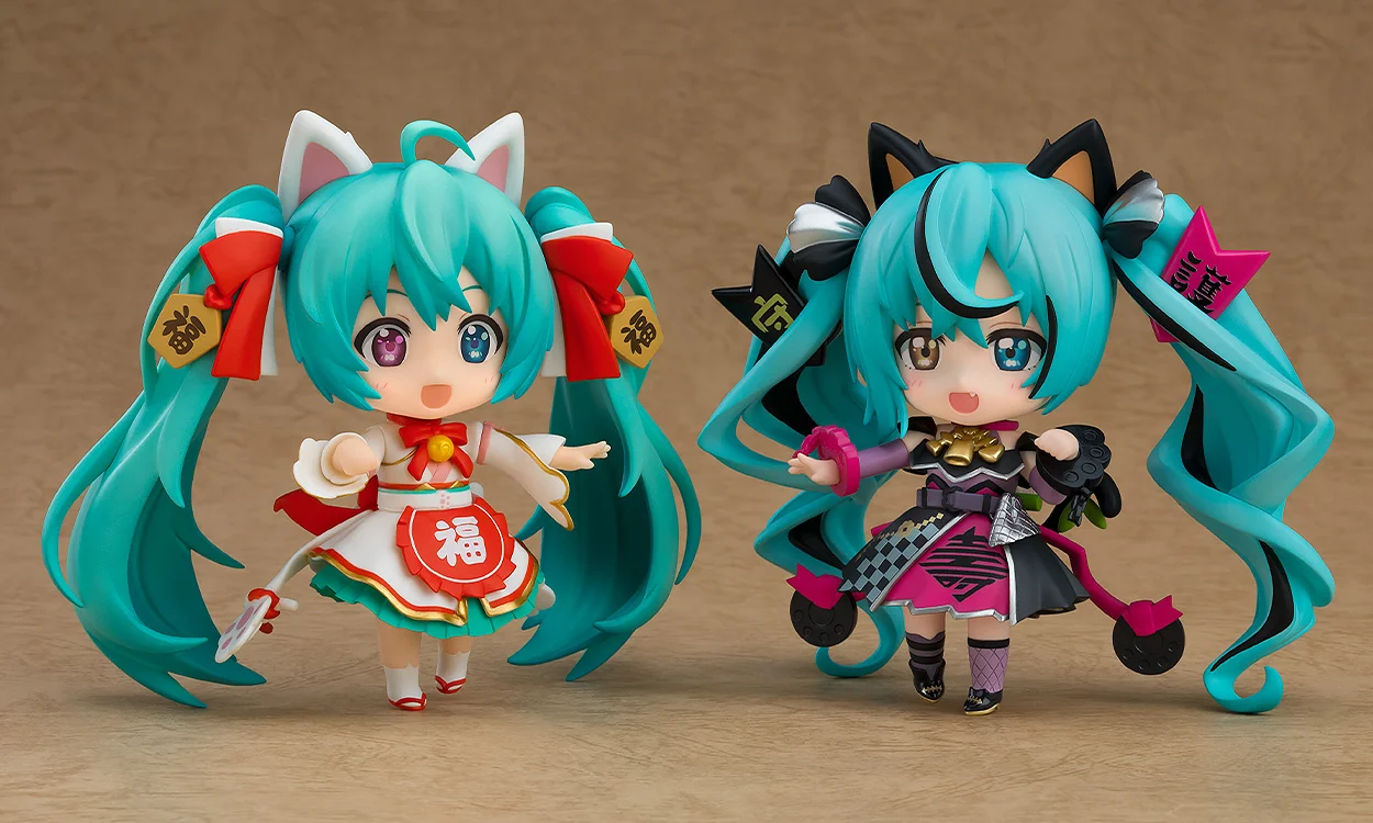 Figurine Vocaloid - Hatsune Miku - Nendoroid - Ver. Maneki Miku et Black Maneki Miku - Good Smile Company