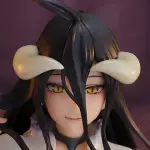 Figurine Overlord - Albedo - Ver. Shikkoku no Dress - Shibuya Scramble Figure - Alpha Satellite eStream