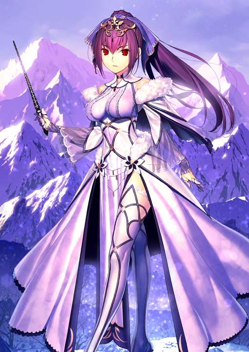 Illustration de la 3&eacute;me ascension de la carte d&eacute;di&eacute;e &agrave; la servante de classe Caster, Sc&aacute;thach-Skadi