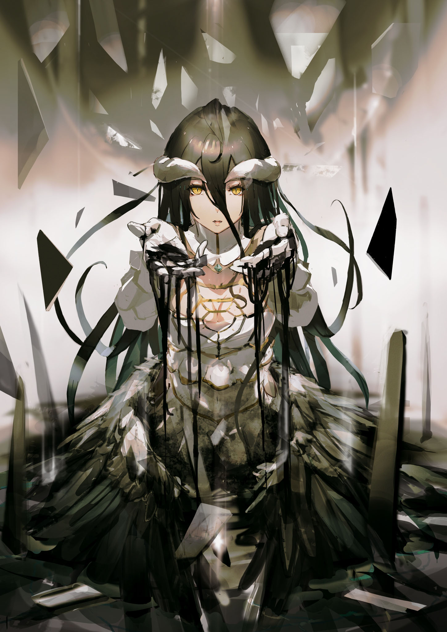 Illustration originale d'Albedo r&eacute;alis&eacute;e par le character designer du light novel 