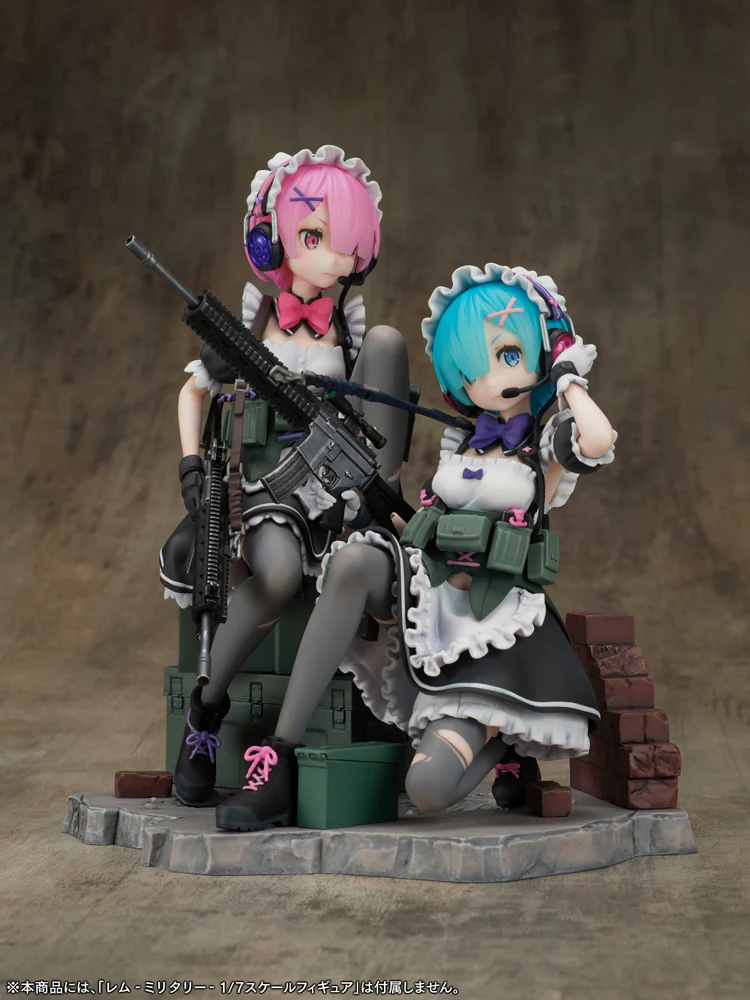 Figurine Re:Zero kara Hajimeru Isekai Seikatsu - Rem et Ram - Ver. Military - 1/7 - F:Nex - FuRyu