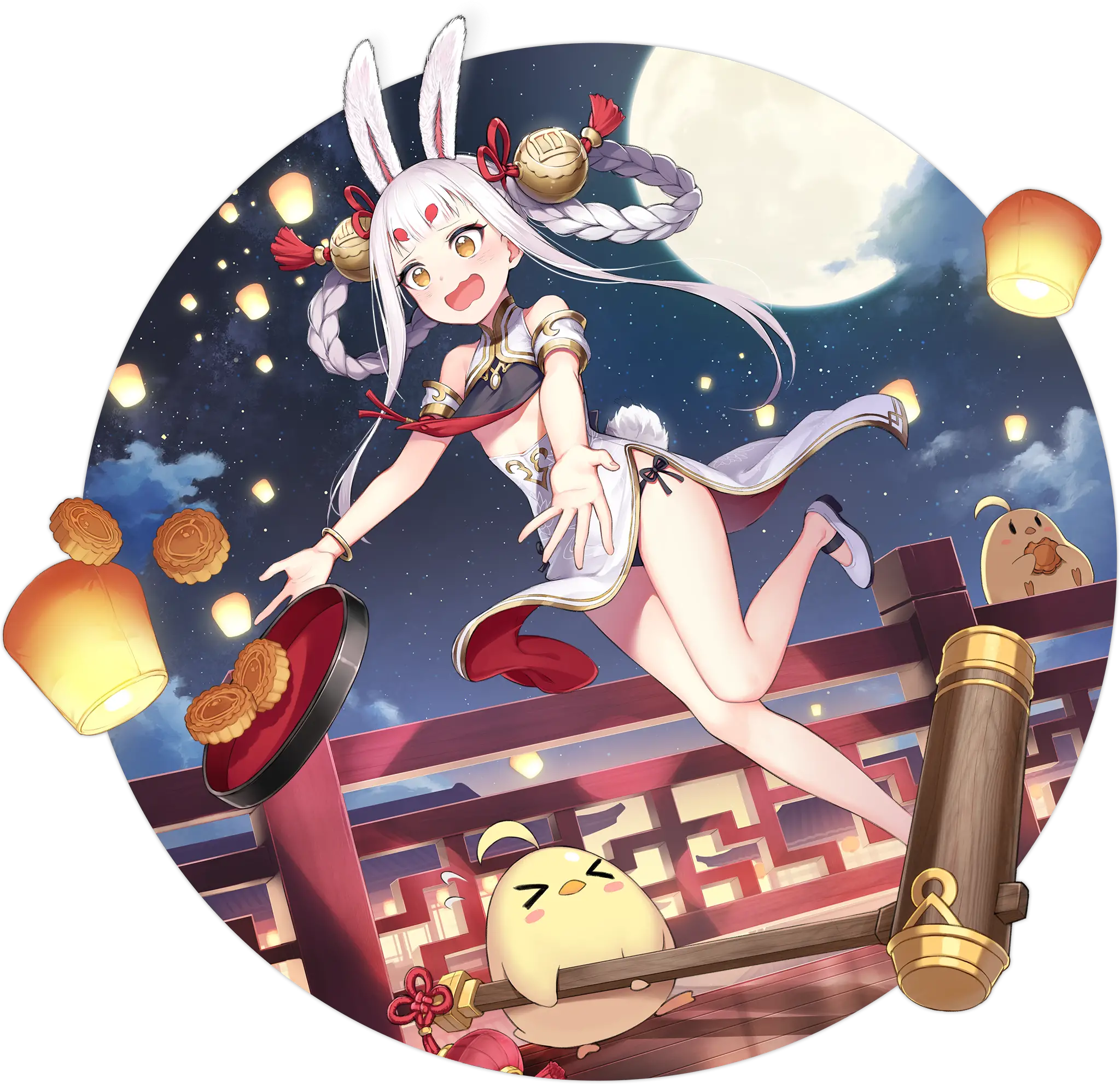 Illustration dessin&eacute;e par 黒星紅白 (@kuroboshi), repr&eacute;sentant le Destroyer de la faction Sakura Empire du jeu Azur Lane, Shimakaze dans son skin 