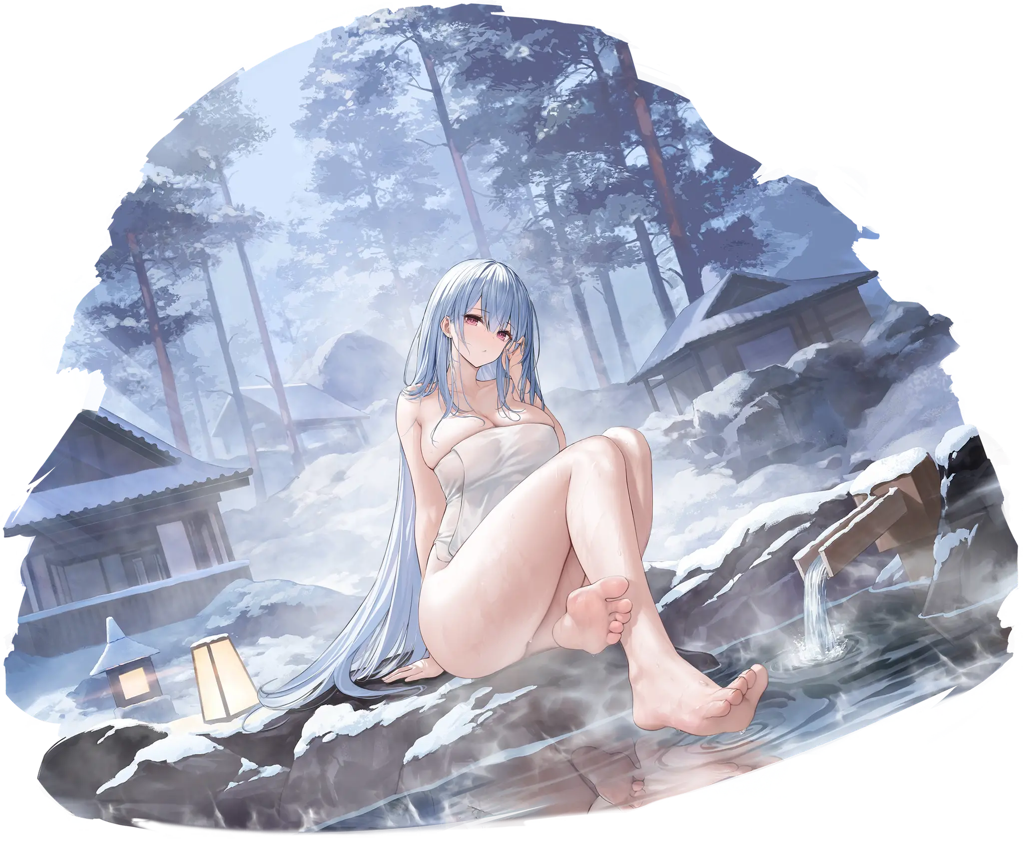 Illustration dessin&eacute;e par 股间少女 (gujianshaonv), repr&eacute;sentant le croiser l&eacute;ger de classe Kirov de la faction Northern Parliament du jeu 