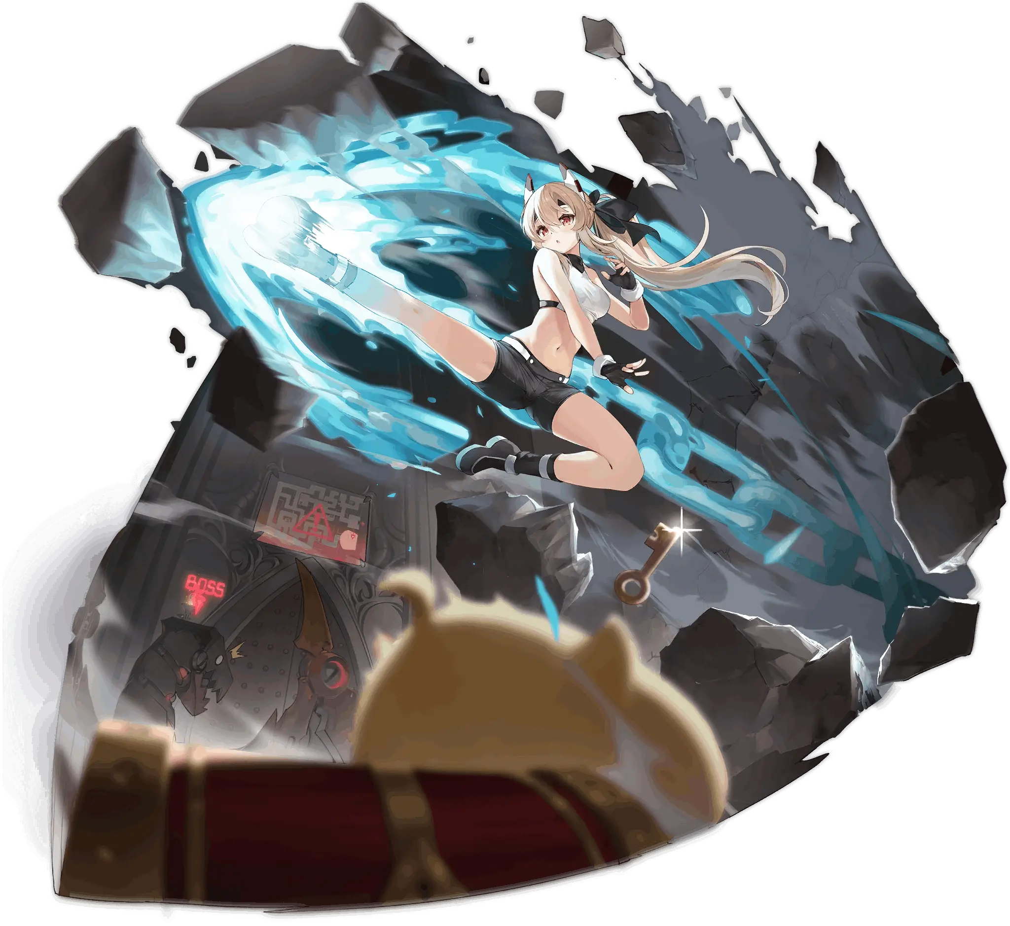 Illustration dessin&eacute;e par Ootsuki Momiji (大月紅葉), repr&eacute;sentant le destroyer de classe Fubuki de la faction Sakura Empire du jeu 