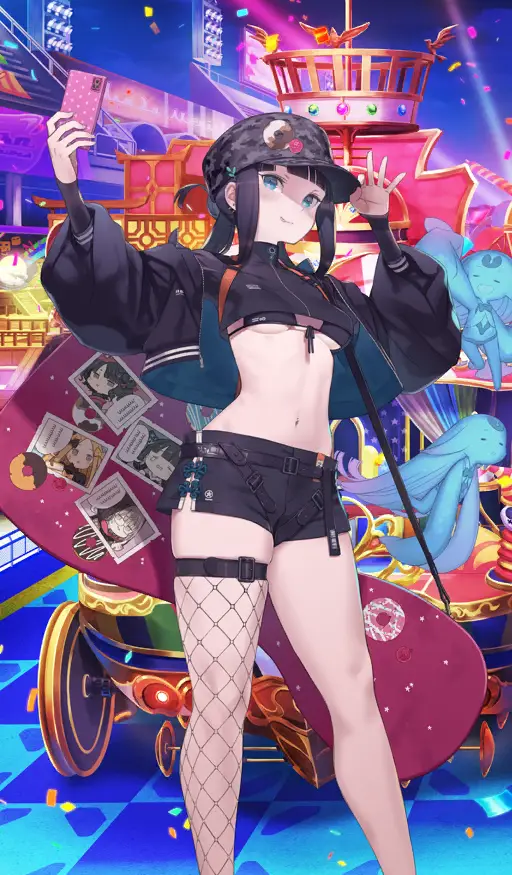 Illustration du 8e anniversaire de &laquo; Fate/Grand Order &raquo; repr&eacute;sentant l'&eacute;l&eacute;gante Yang Guifei profitant des festivit&eacute;s.