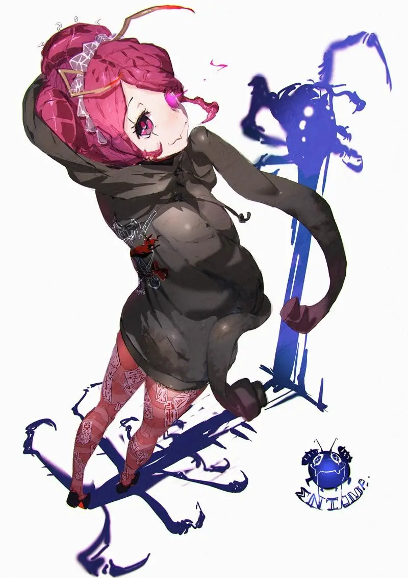 Illustration originale d'Entoma Vasilissa Zeta dessin&eacute;e par so-bin, dessinateur du light novel d'Overlord et character designer de l'anim&eacute; &eacute;ponyme !!!