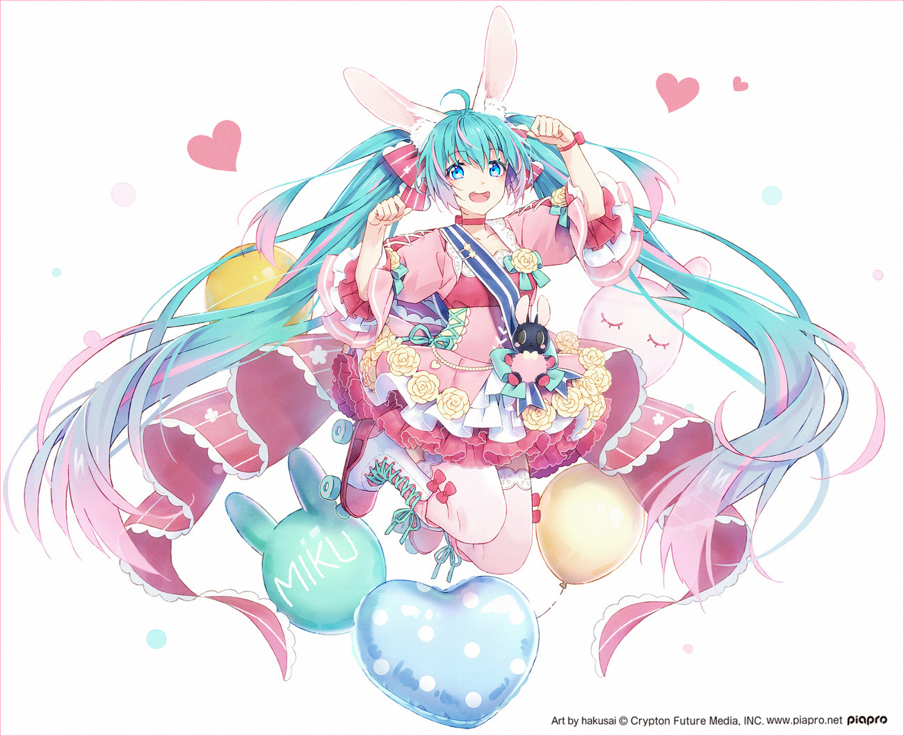 Illustration repr&eacute;sentant l'idole Hatsune Miku dans le th&egrave;me 