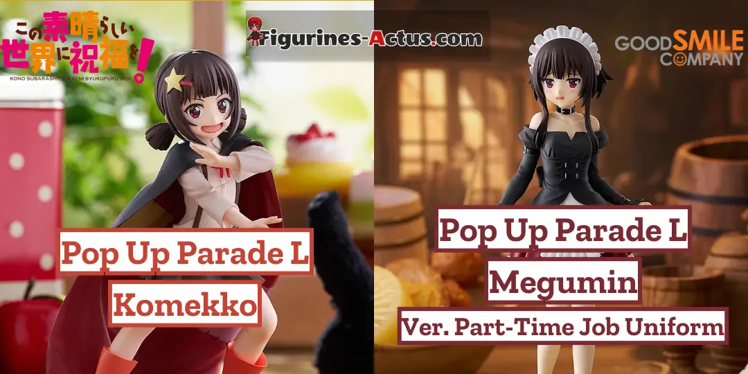 Figurine KonoSuba - Komekko et Megumin - Pop Up Parade L - Ver. Part-Time Job Uniform - Good Smile Company